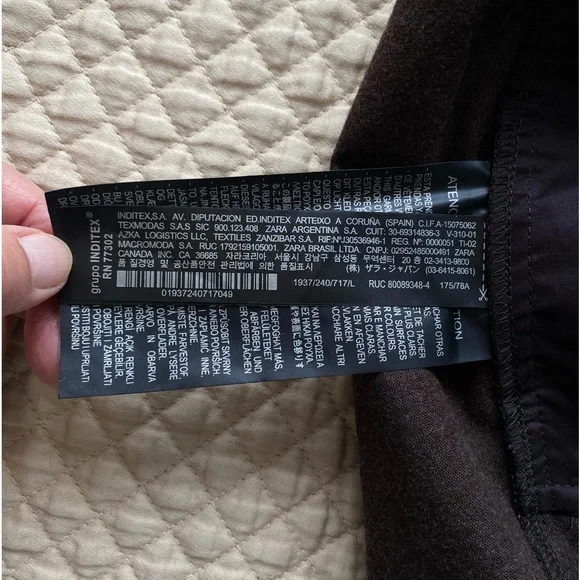 Zara NWT women’s joggers Size L shiny black polyurethane - Picture 10 of 12